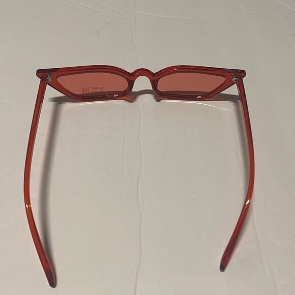 Transparent Ocean Piece Cat Eye Sunglasses Fashion Street Women’s Sunglasses Red - Picture 6 of 9